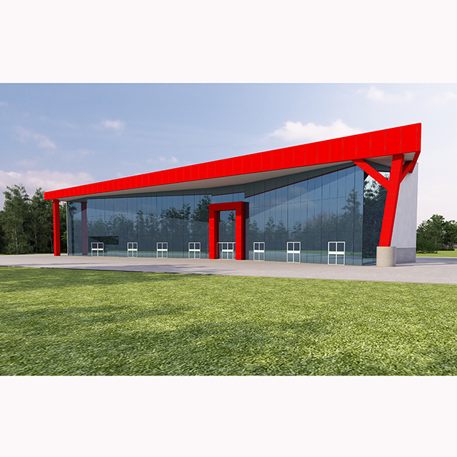 Nice new design commercial sales center steel structure buildings made in china