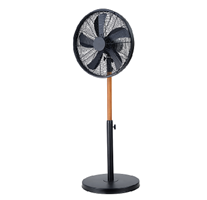 16" Solid Wood Metal Stand Fan