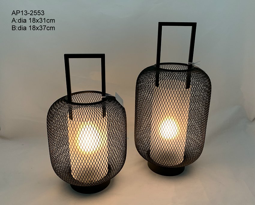 Light Up Chicken Wire Lantern With LED Light