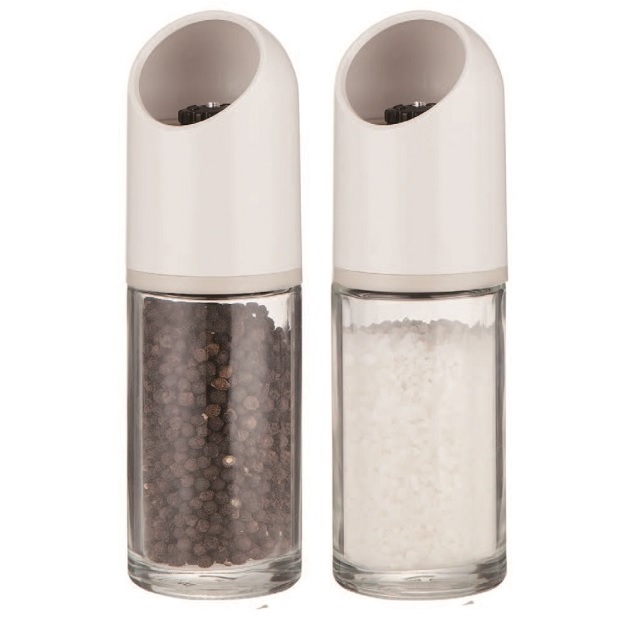 Sinoglass Single pc unique design glass salt and pepper grinder jar