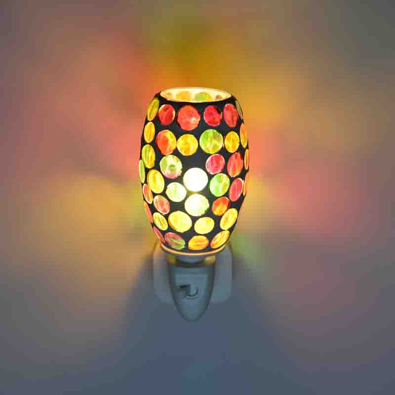 Glass aroma diffuser Mosaic glass fragrance night lamp Mosaic glass night lamp Interior lamp