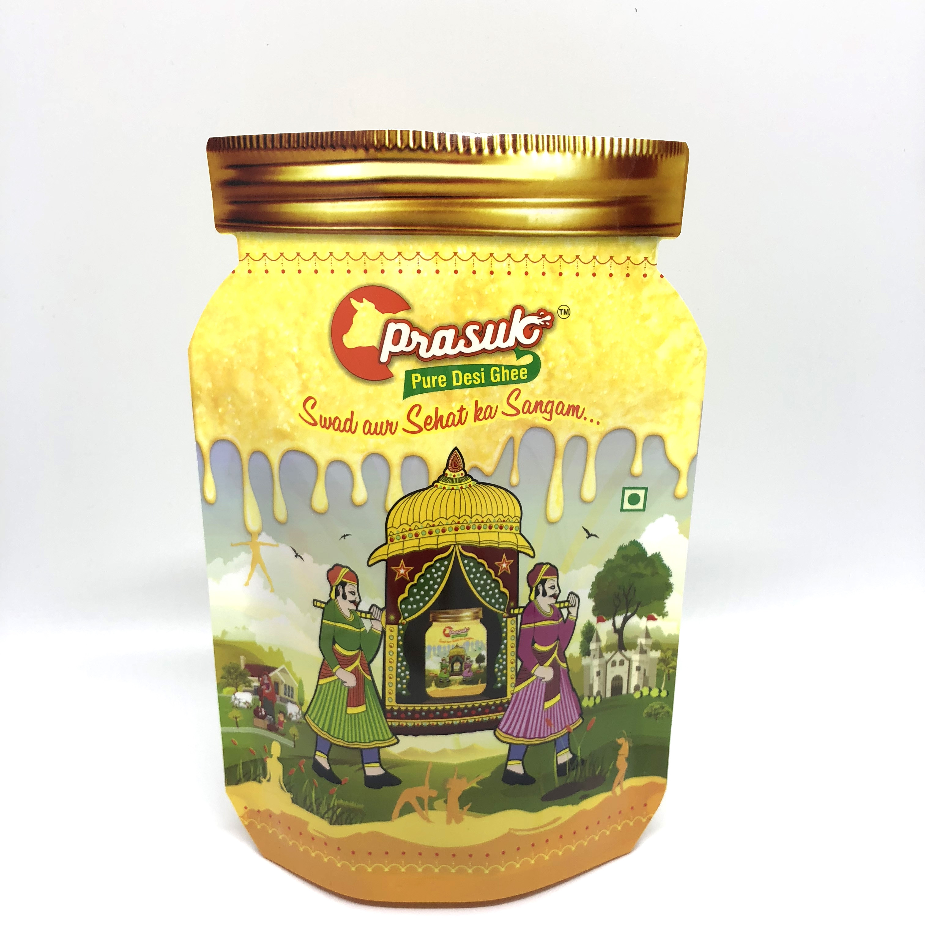 Custom printed jar shaped pouch