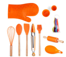 Silicone Cooking Utensils 14 pcs Kitchen Utensil Set Wooden Baking Utensil Set