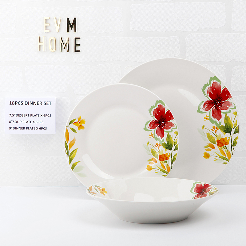 Custom dinnerware for wholesale 18pcs