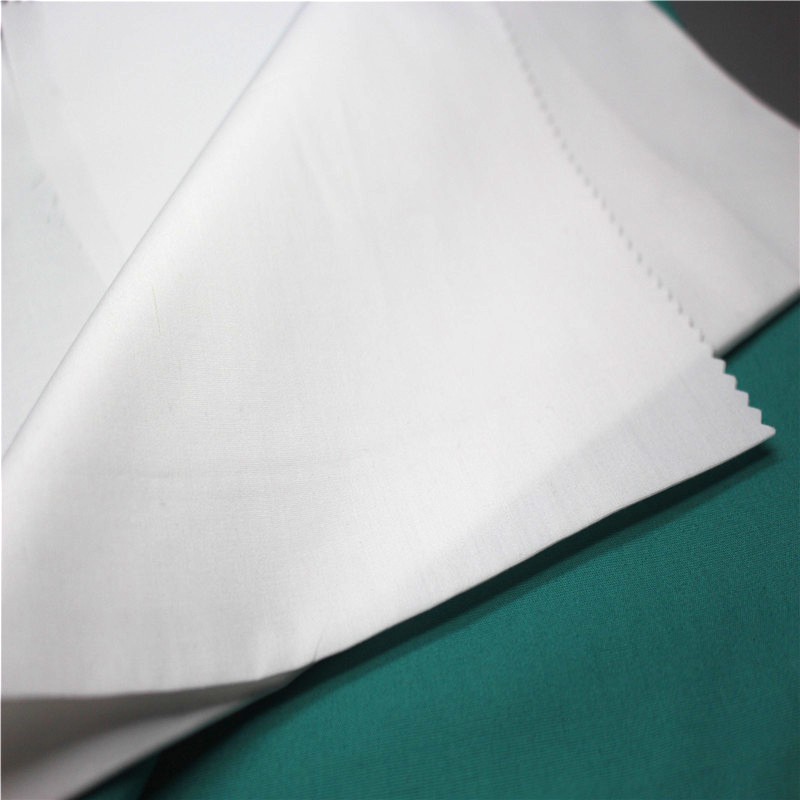 Hotel bed sheet fabric 100% Cotton 40*40 100*80 180T white plain fabric