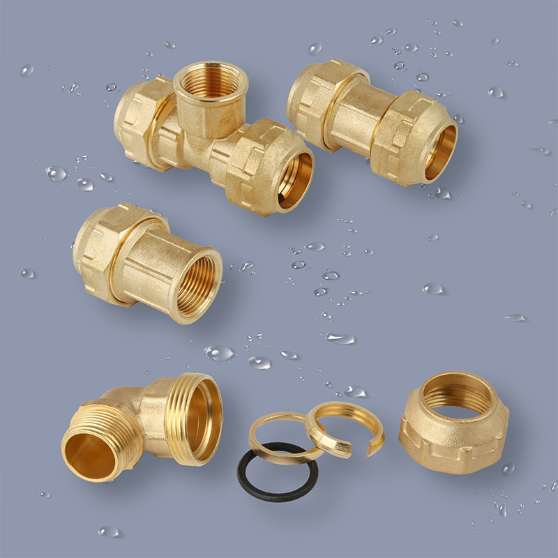 Brass Fitting (HS130 Brass compression fitting female threading for PE pipes (Heavy type))