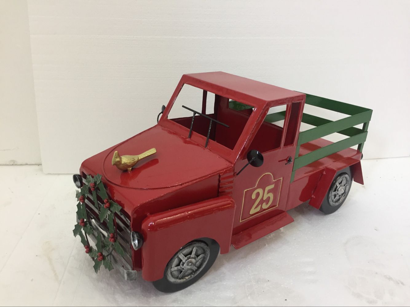 Metal Red Truck Decor.