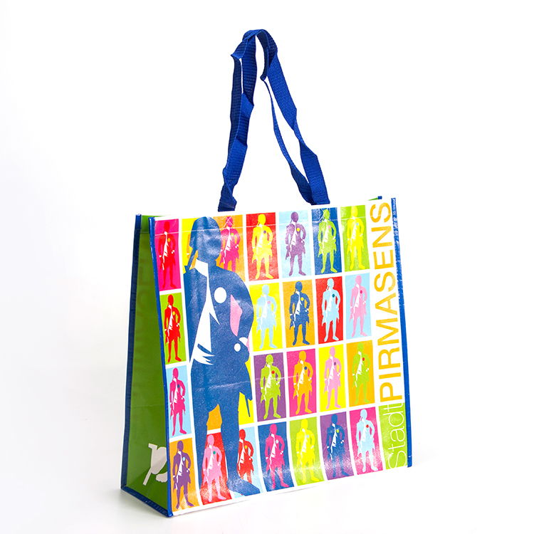 BSCI Audit Custom printed eco supermarket pp non woven with lamination shopping bag