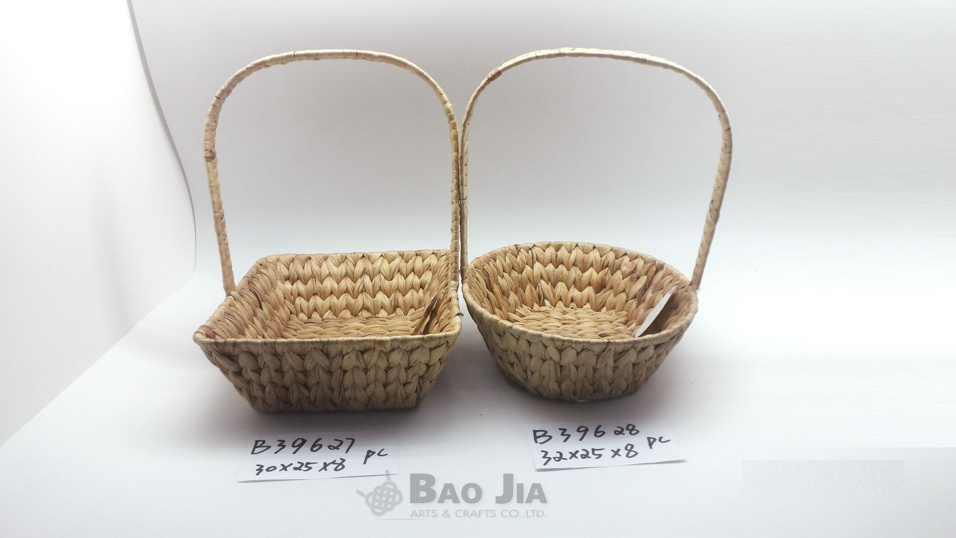 water hyacinth flower basket with high handle