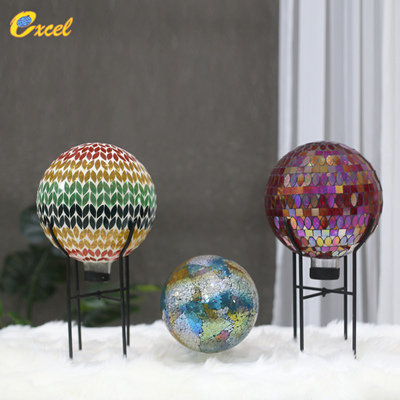 garden glass mosaic gazing ball