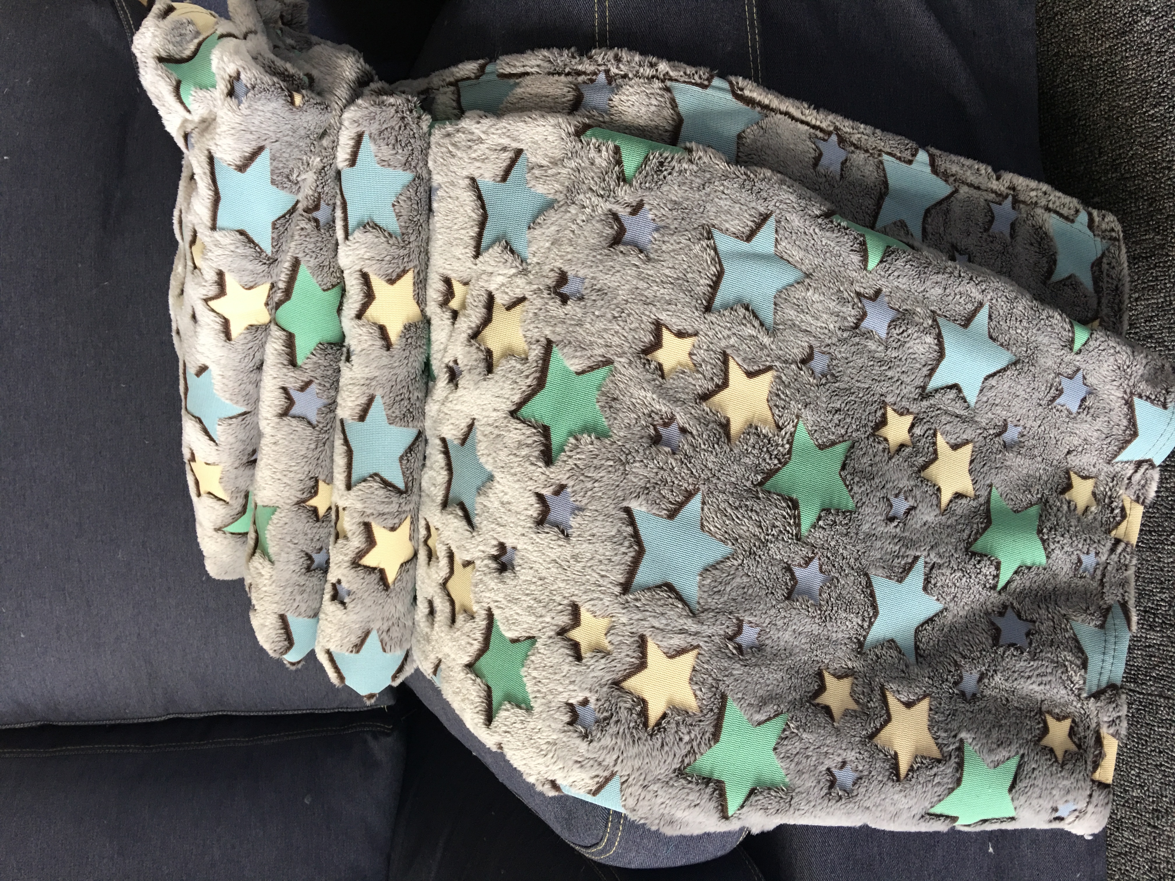 Glow-in-the-dark flannel blanket