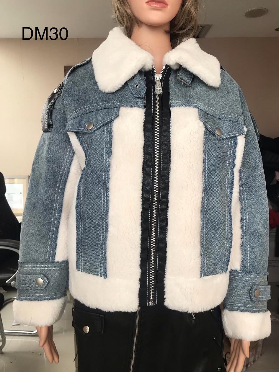 Ladies Print Embroidered Beaded Denim Jacket