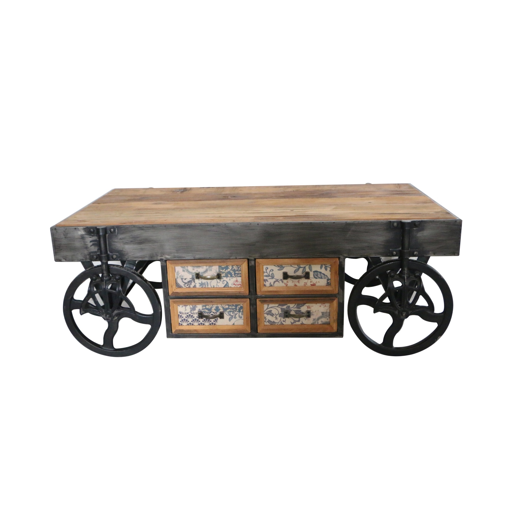 Wooden and Metal Coffee Table