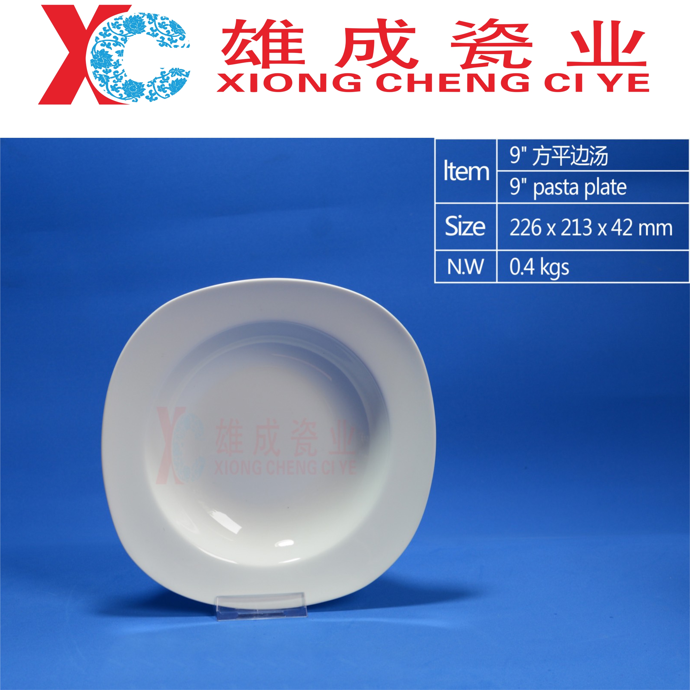 9‘’ square soup plate