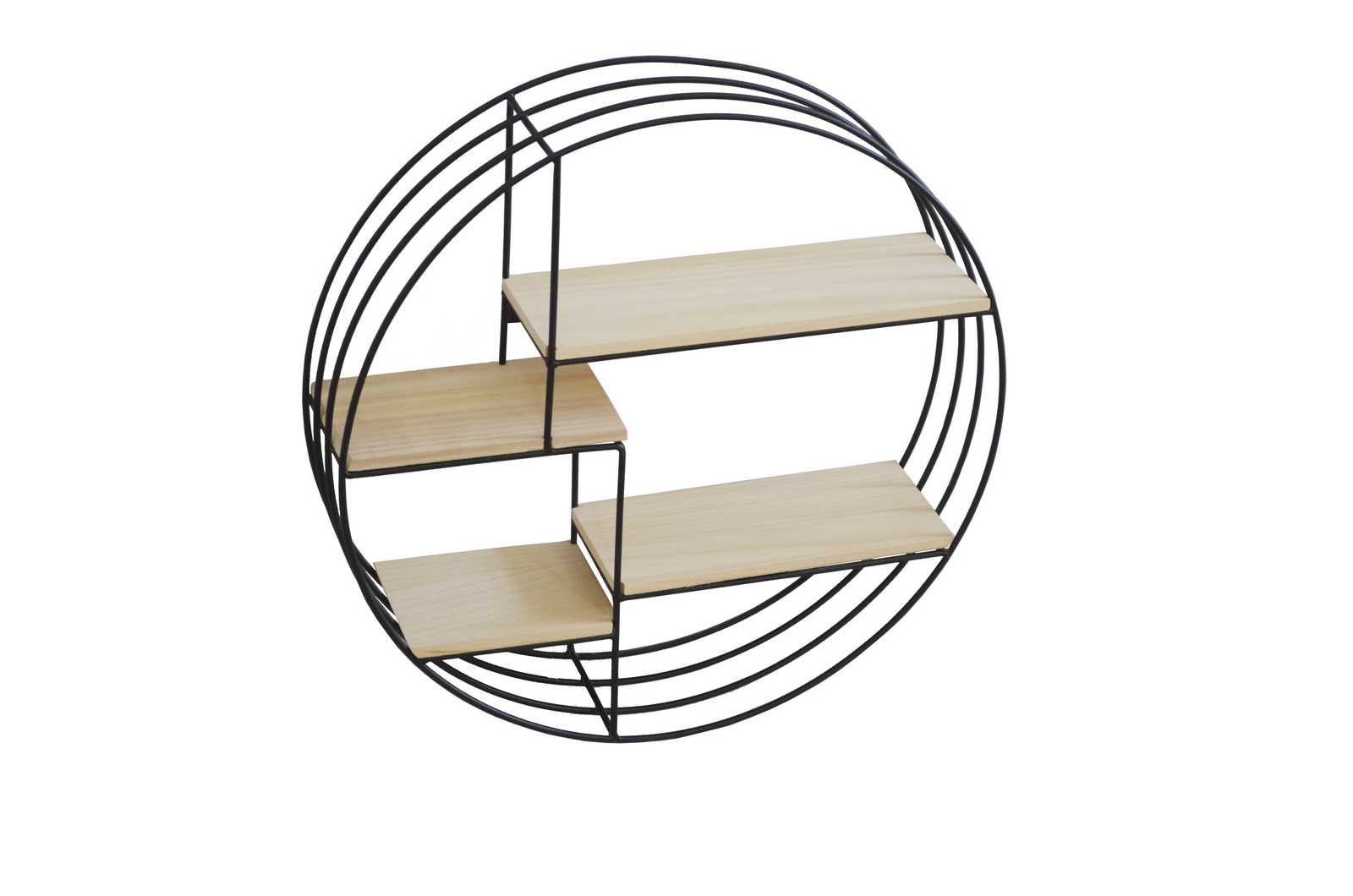 Iron round wall shelf