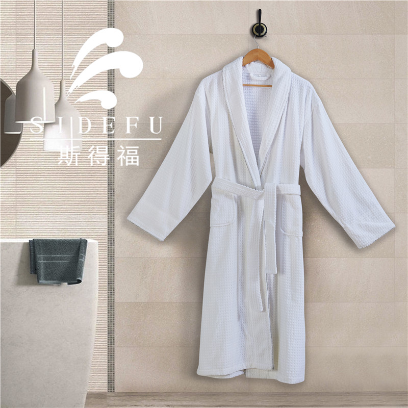 Hotel Velour Check Bathrobe