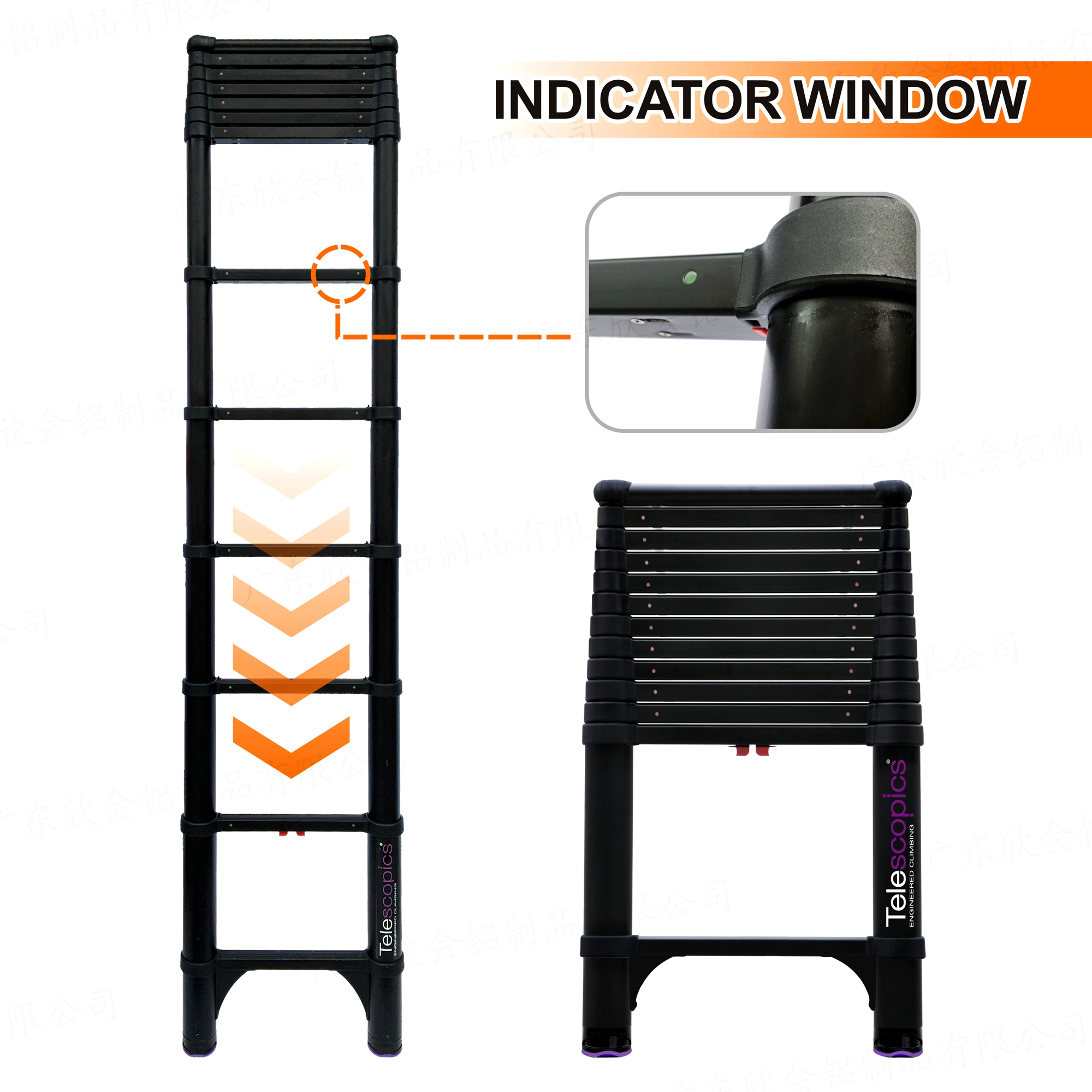 16 ft Reach Professional Wide Step Telescoping A-frame Ladder
