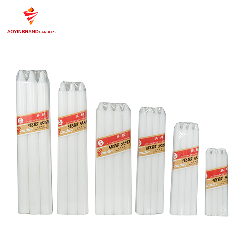 long burning white stick paraffin wax candle