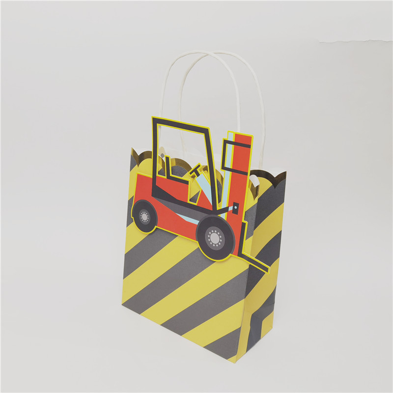 Big Rig Party Supplies Paper Bag Gift Bag Kraft Bag
