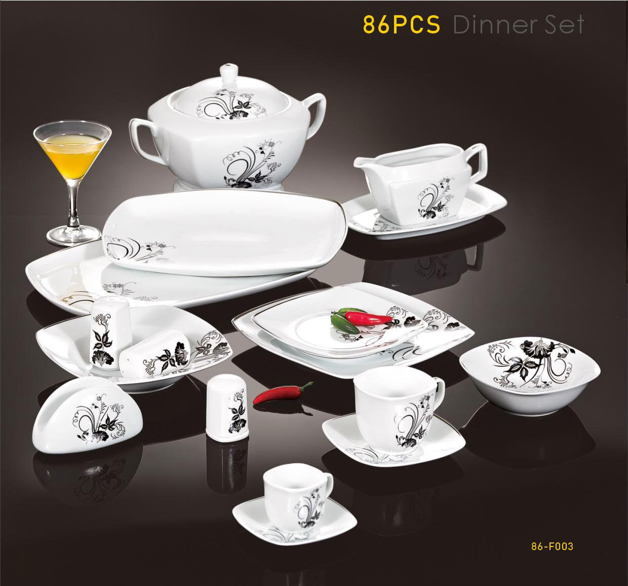 86pcs Dinner Set