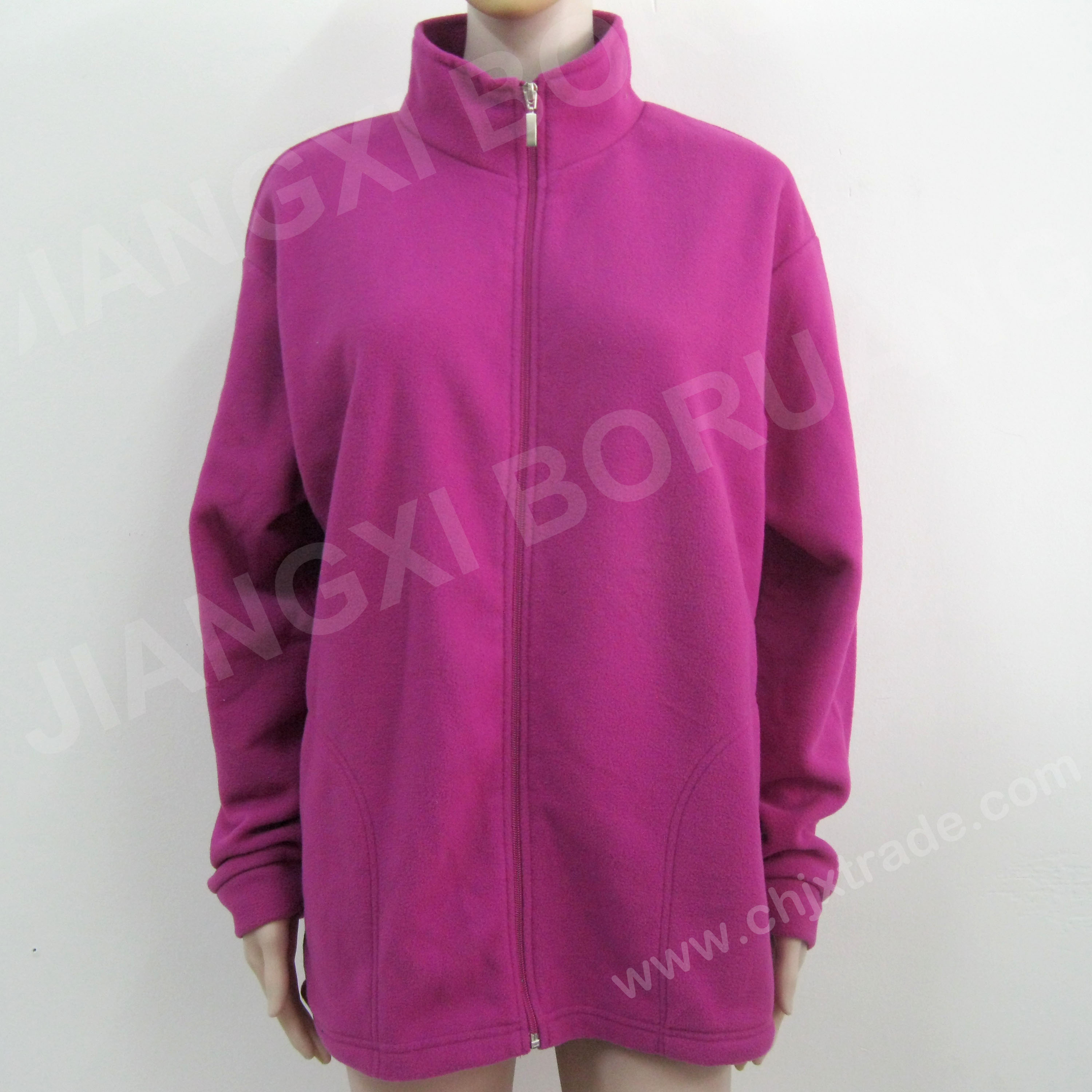 Womens Polyester Polar Fleece Zip Jacket