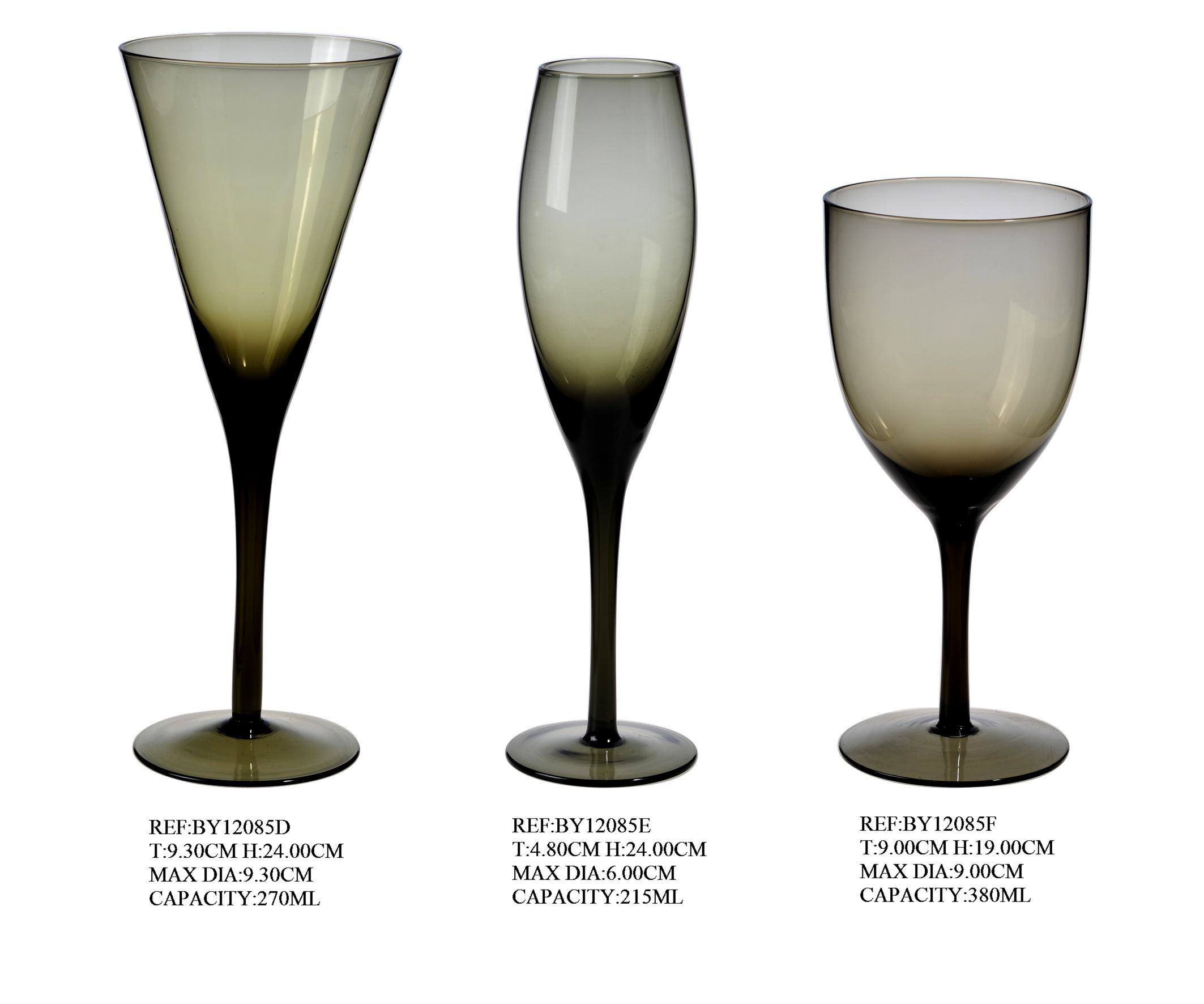 Solid color wine glass set