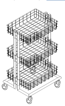 movable multi-layer storage basket;Connectable storage shelf