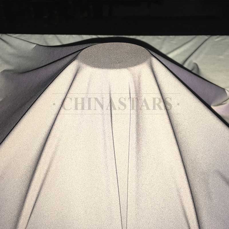 Wholesale economic light-weight polyester pongee soft highly reflective outdoor fabric for casual wear safety clothing