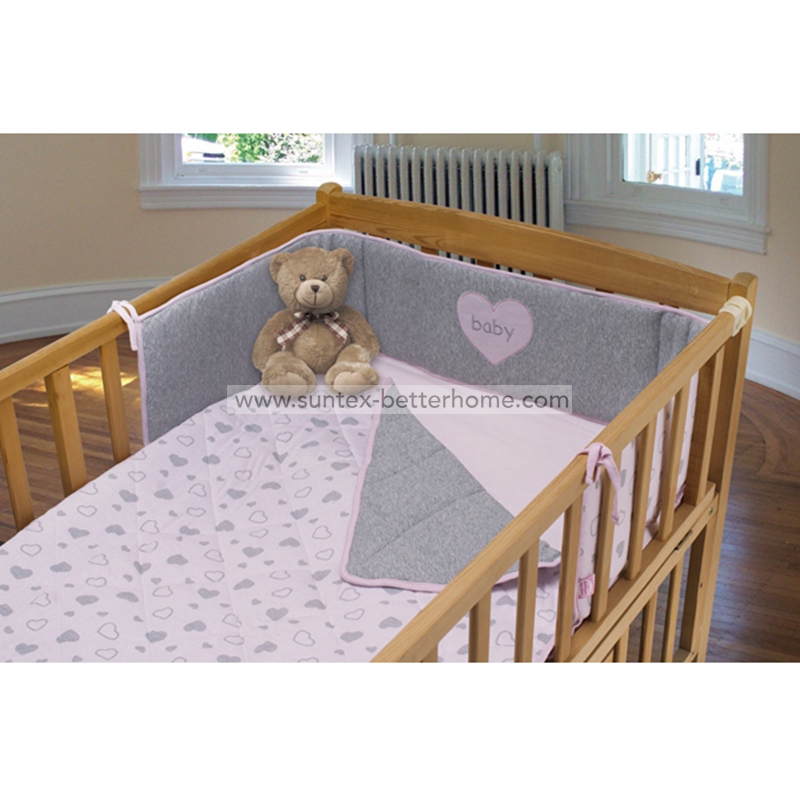100%Cotton Baby Quilt/Fitted Sheet/Crib Bumper Baby Crib Bumper Bedding Set