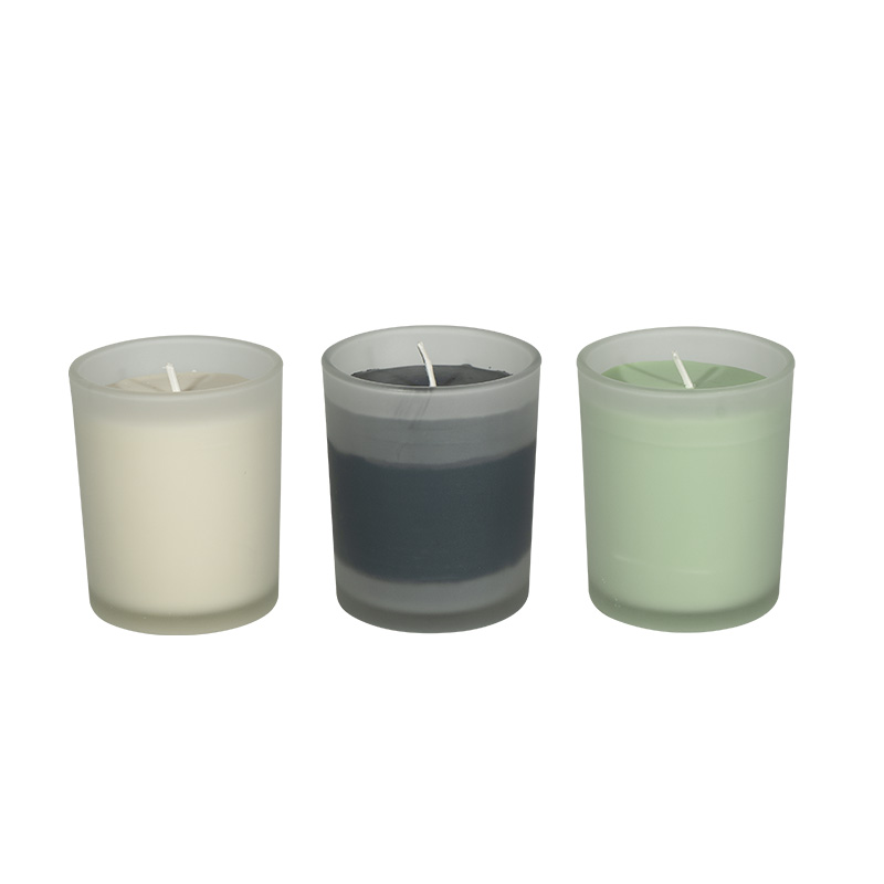 Clear glass with lid aromatherapy candle