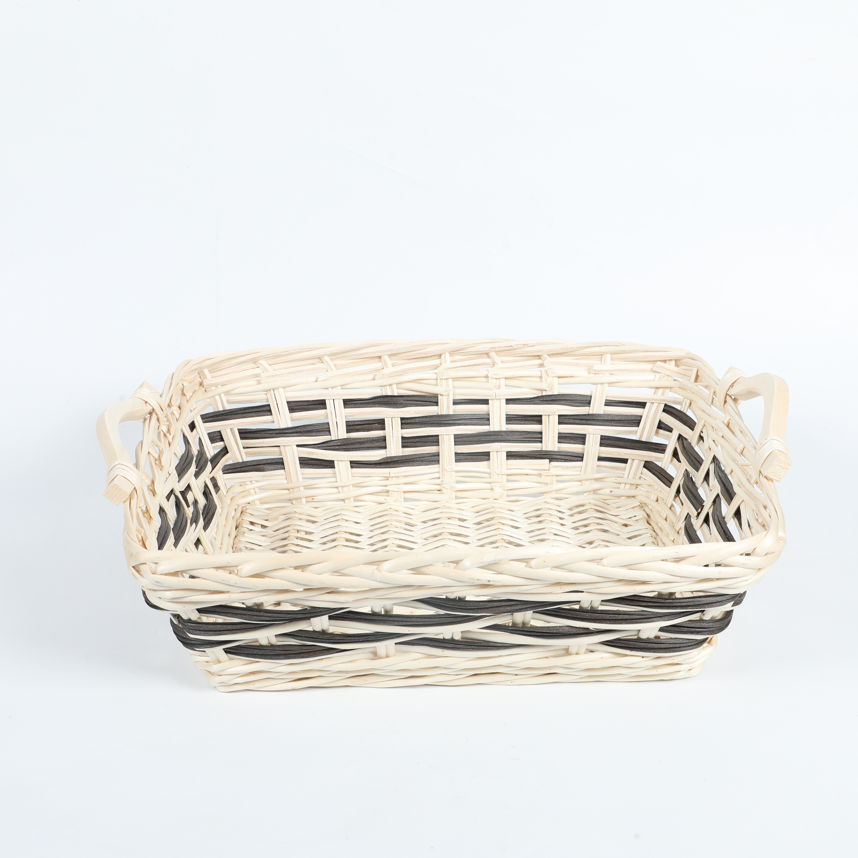 Kingwillow wholesale handwave rect. gift wicker storage fruit basket tray storage tray