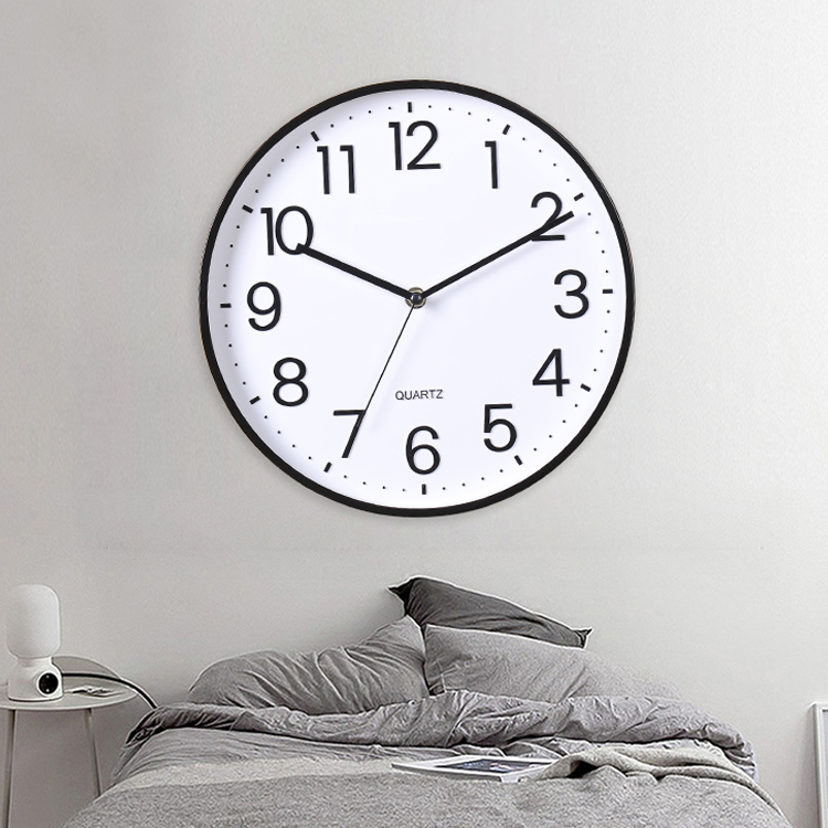 modern wall clock with 3D figure