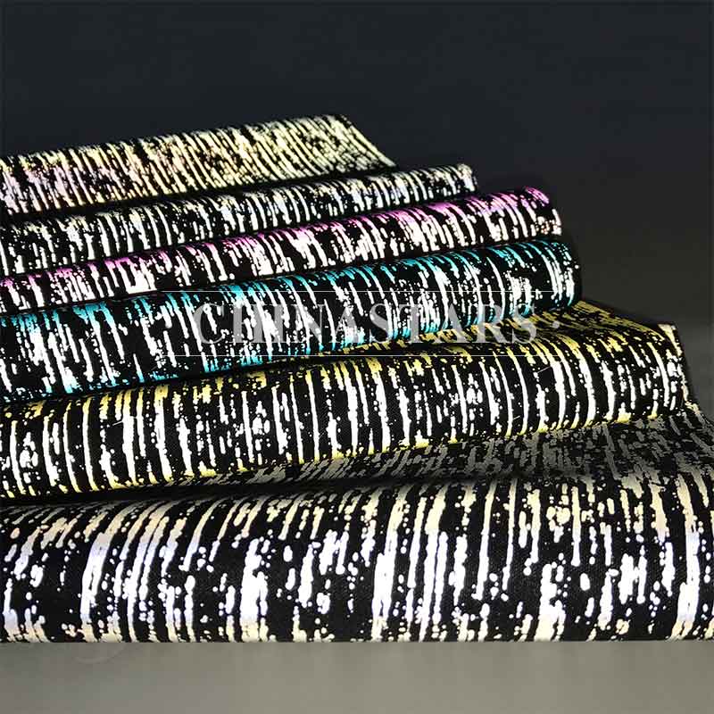 Customized silver printed reflective pattern printing fabric for fashion clothing