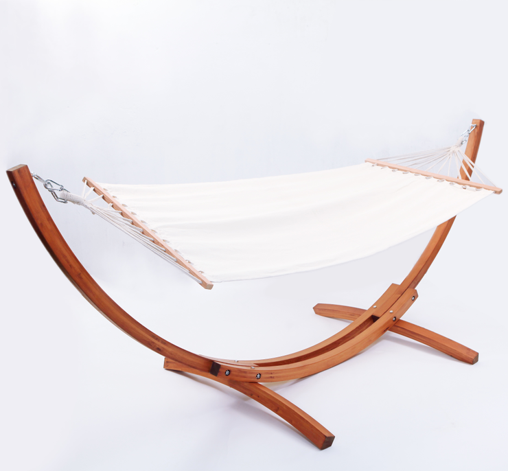 Wooden hammock stand with hammock