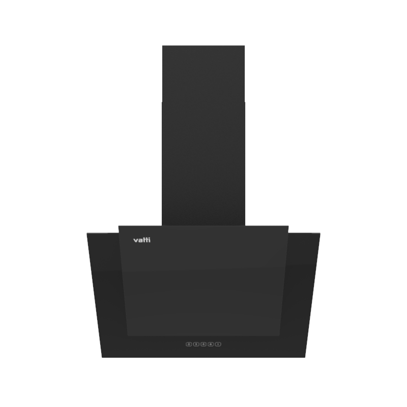 Vatti Chinabest WV10 Series 24 inch European slant Style Wall Mount black Range Hood with 3 Speed Exhaust Fan, 2 Dishwasher Safe Filters, Touch Control, Ducted & Ductless Convertible