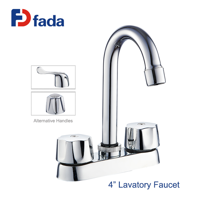 4" double handle basin faucet