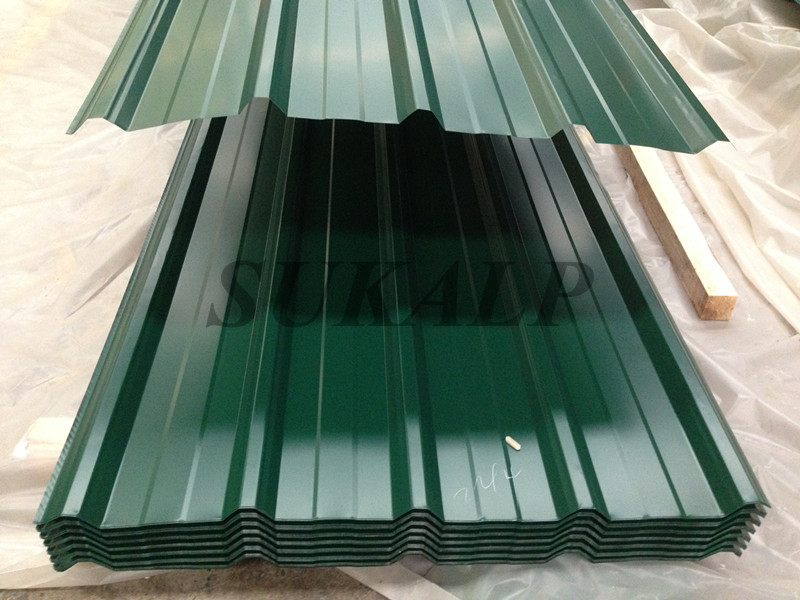 Prepainted corrugated steel sheet