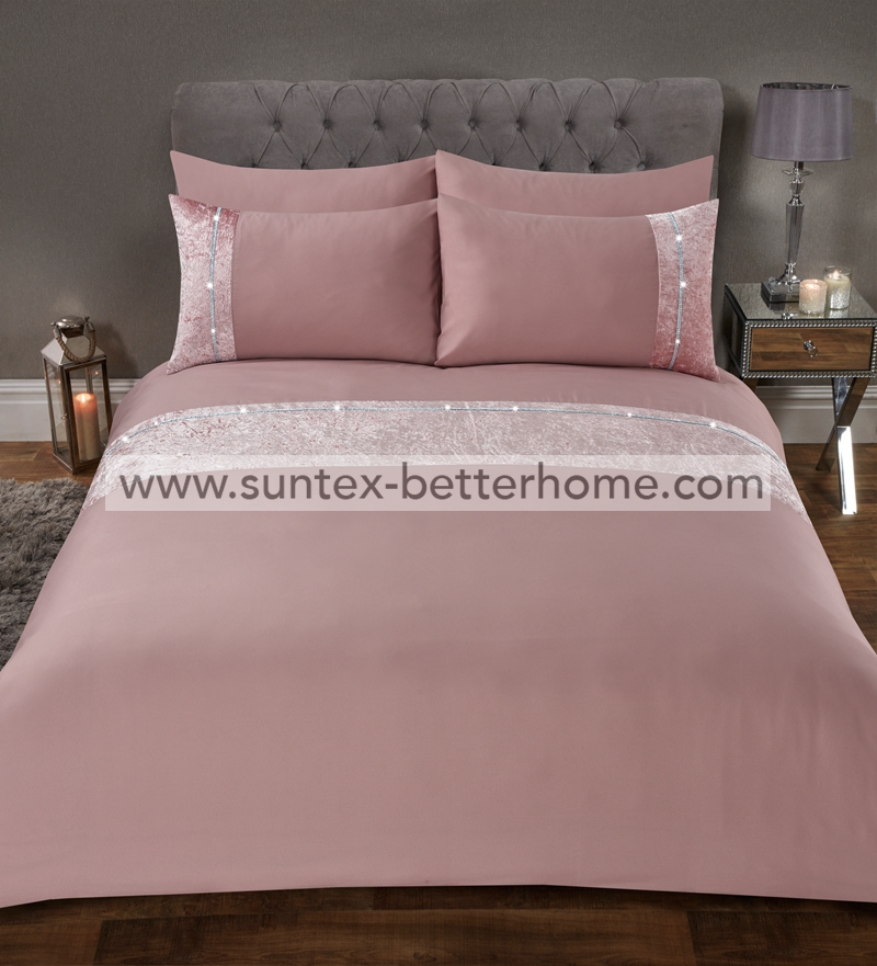 Diamond Velvet Duvet Cover Set Microfiber Home Bedding Set