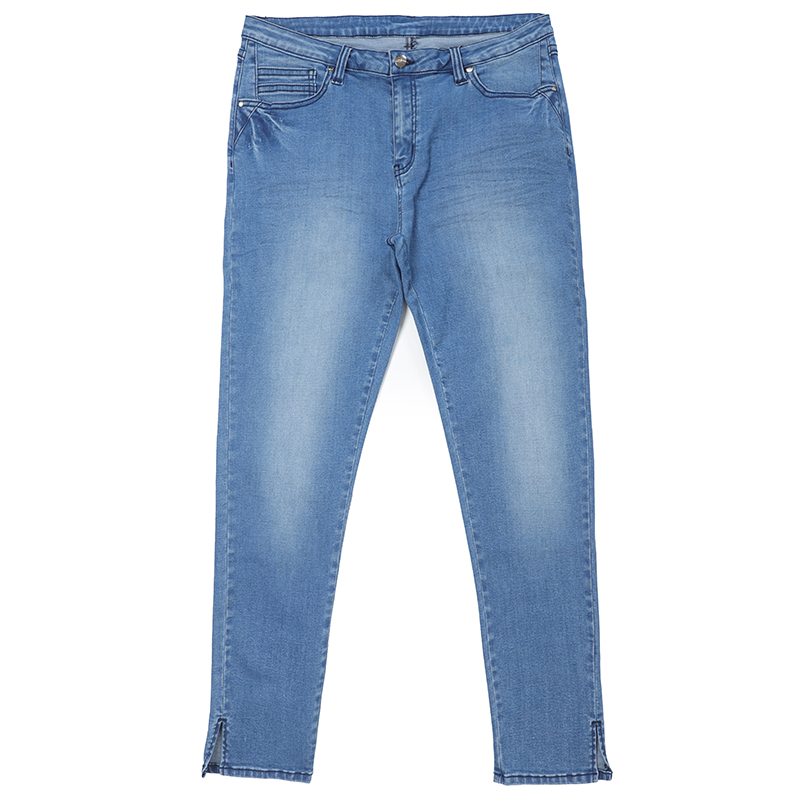 Light Blue Simple style high spandex women denim jeans pants skinny jeans trousers G2633-Z