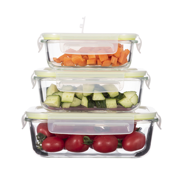 Glass food container