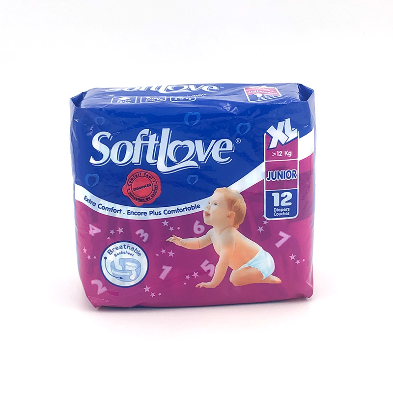 Softlove Clothlike diaper Extra Large Size 12pcs