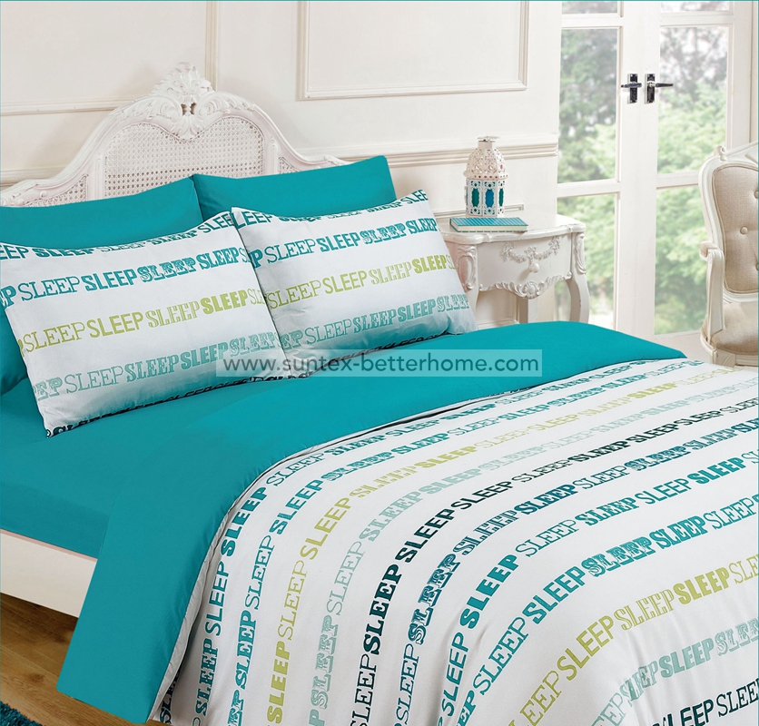 Fitted Sheet/Duvet Cover/Pillowcases Microfiber Complete Home Bedding Set