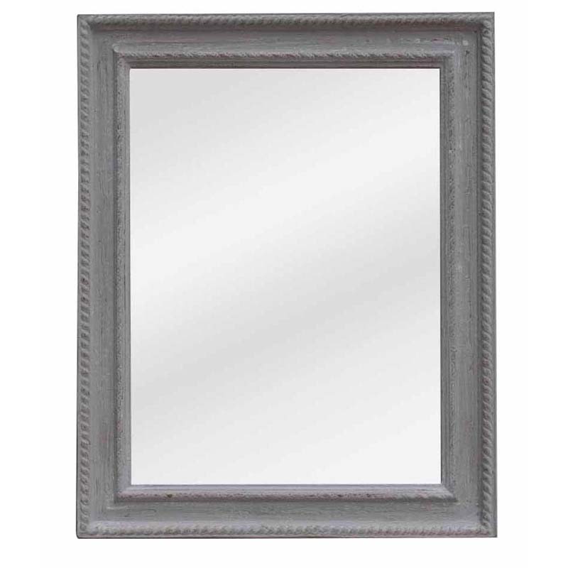 brown ash frame with flat mirror