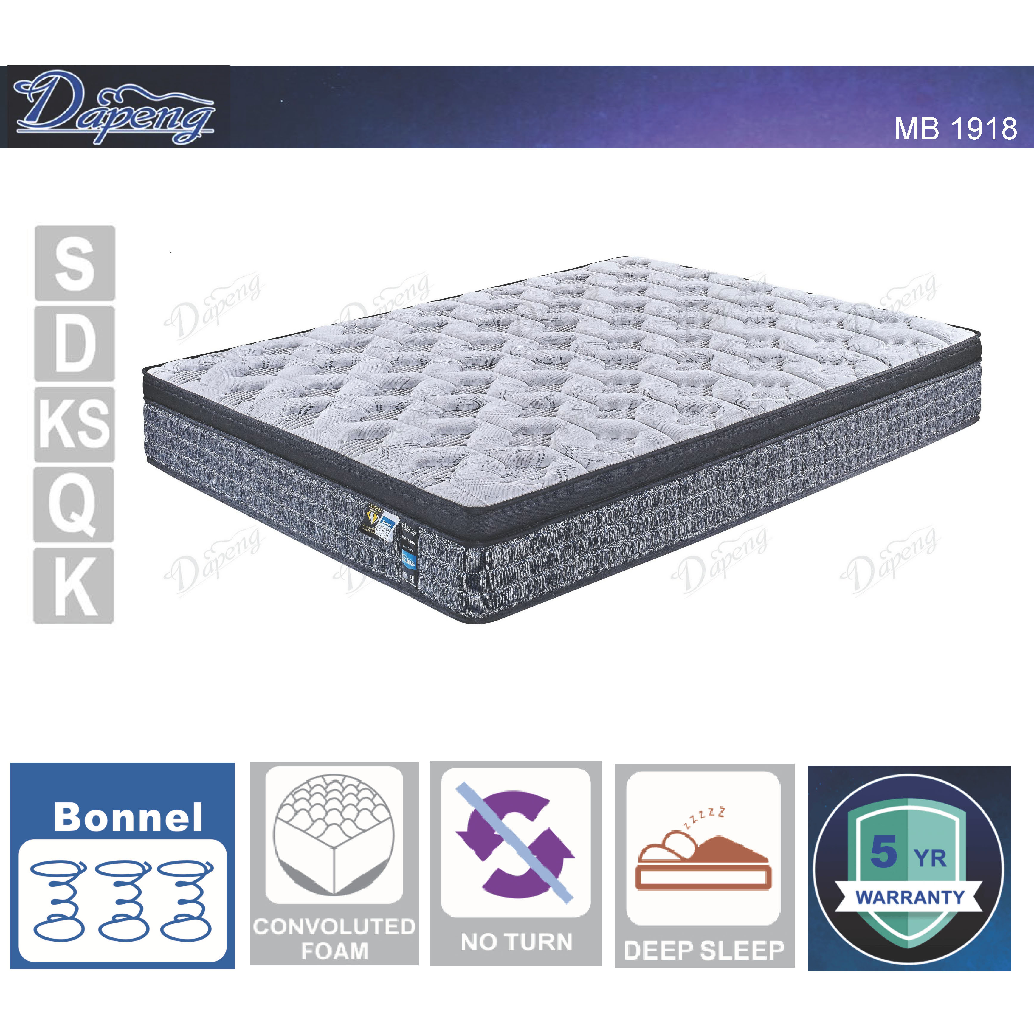 Luxury Comfort Euro Top Spring Mattress - Bonnel Innerspring System