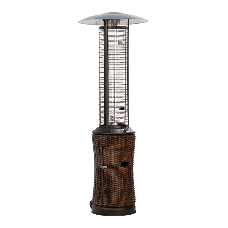 Retractable Patio Heater with Resin Wicker Base