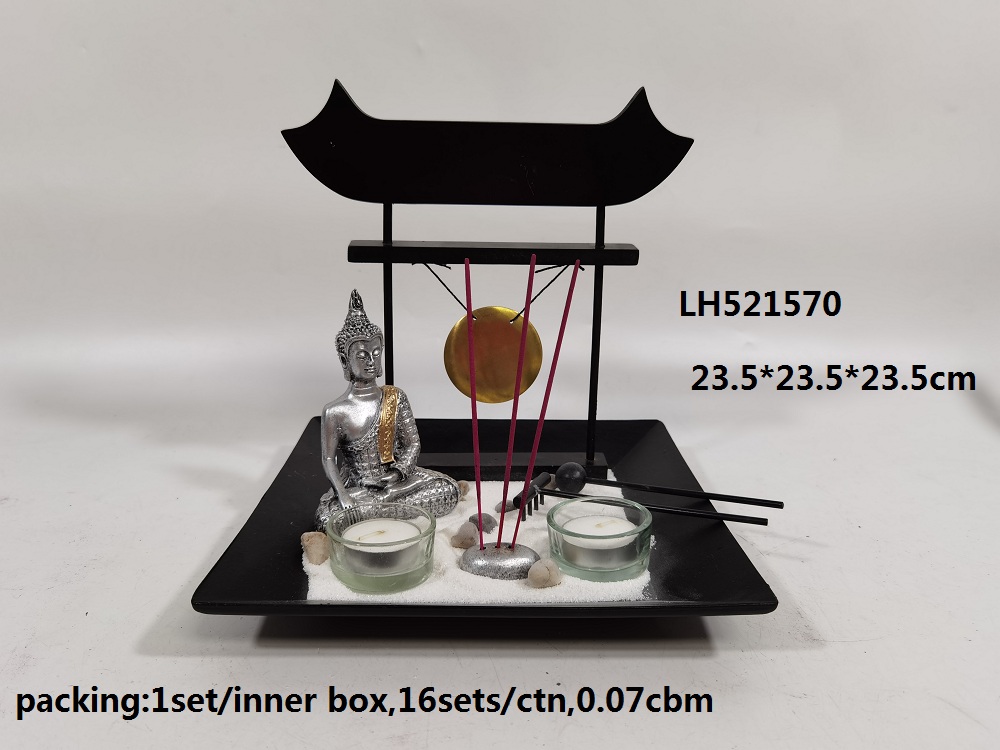 Buddha candle holder zen garden