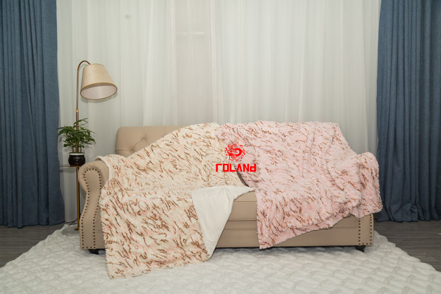 Cationic Printing Pv Fur With Sherpa Backside 2 Layer Blanket/Throw