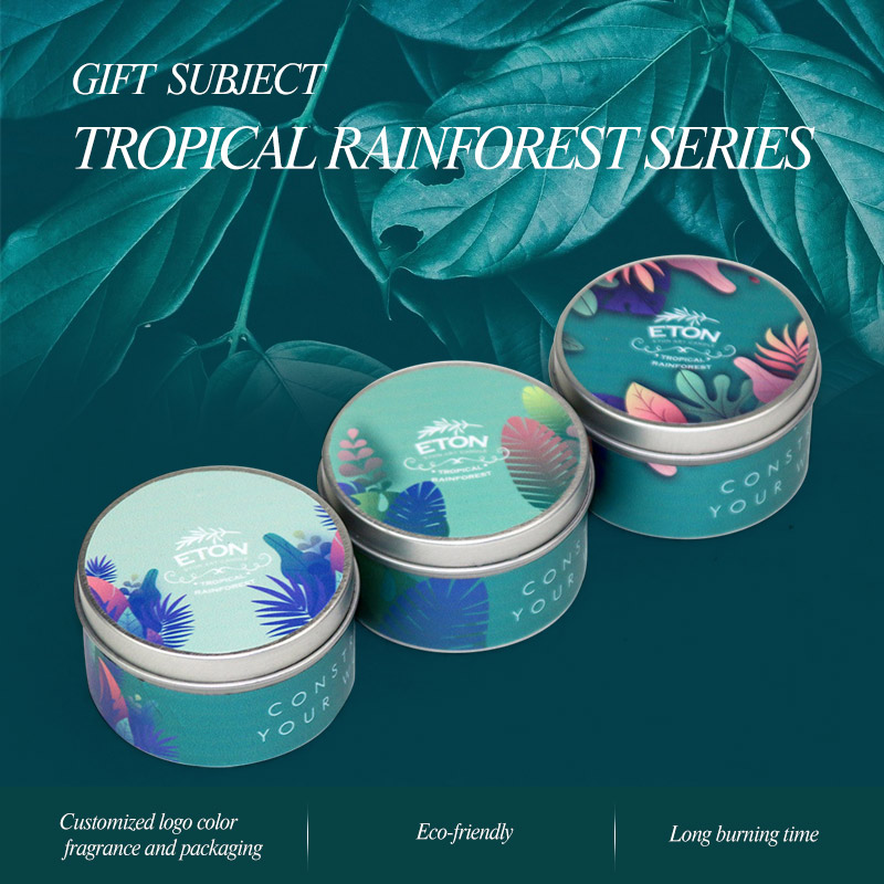 Customized Logo multi-design decorative scented tin candle