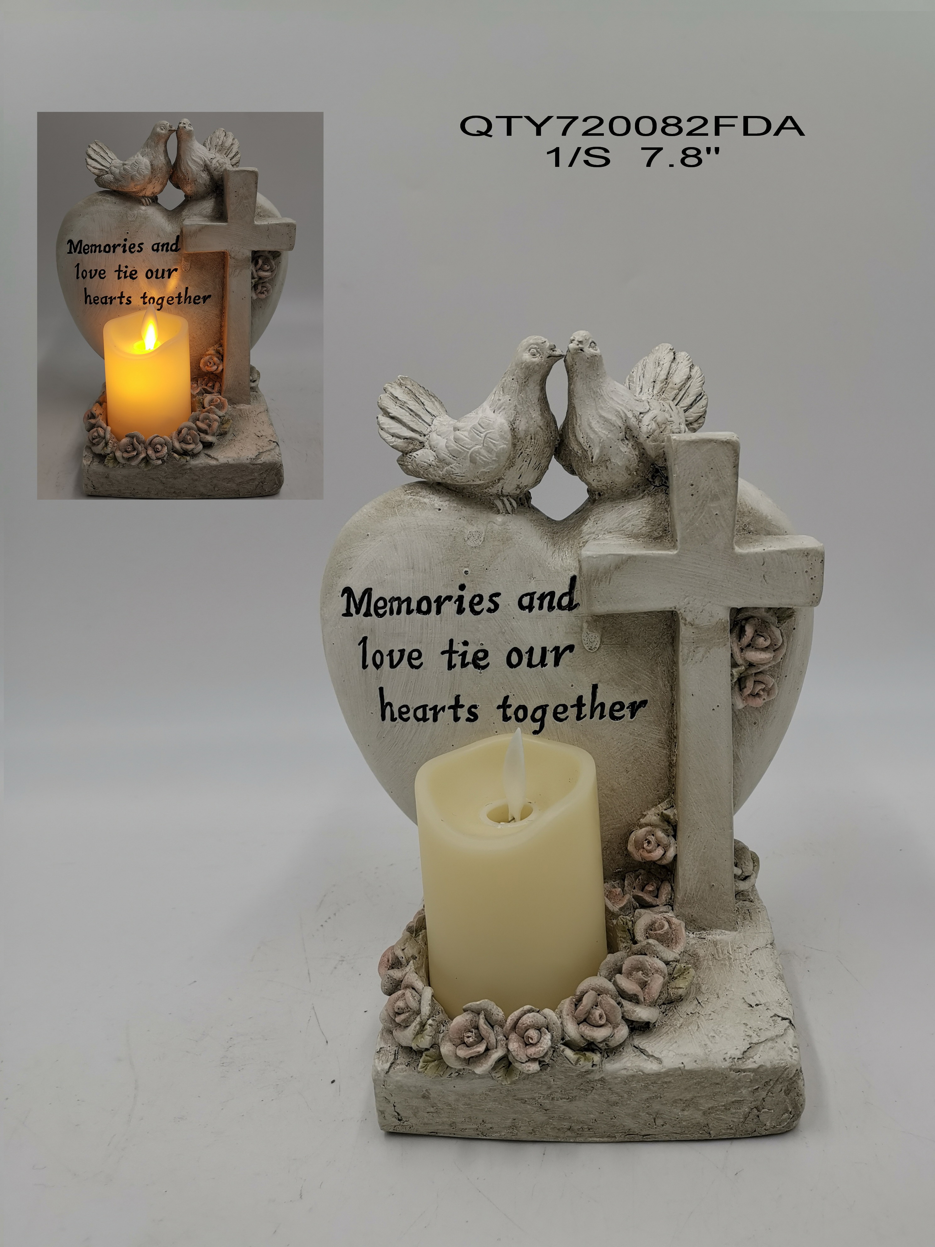 Garden decorations the cemetery Angel with LED candle