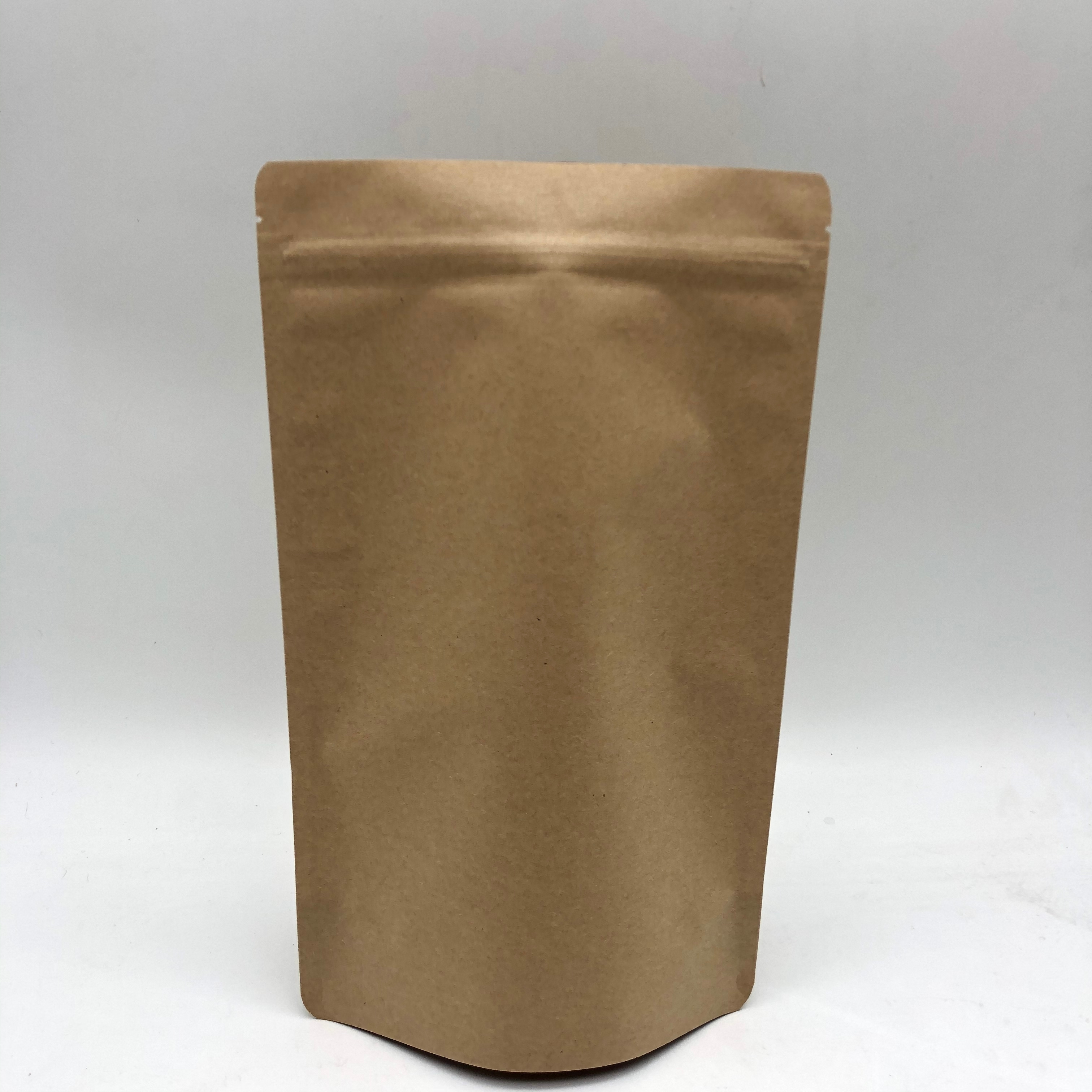 Kraft paper bag with zipper